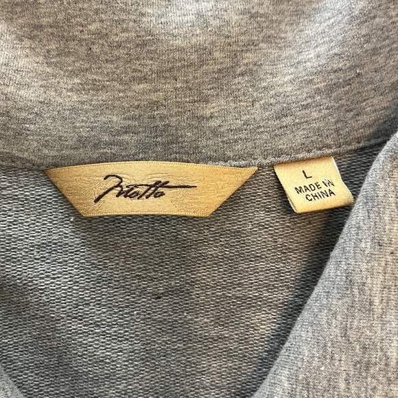 Motto Brand button up colored cardigan/jacket sweatshirt material gray/black L - Picture 5 of 10